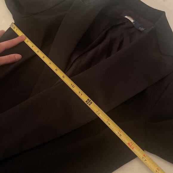 Ralph Lauren Tuxedo Jumpsuit Black Wool Long Sleeve 0 Straight Leg Silk Lapels - Picture 4 of 12